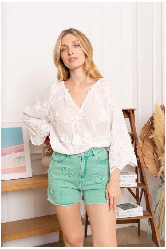 Blouses Femme Blanc KILKY JP3458 Efashion Paris