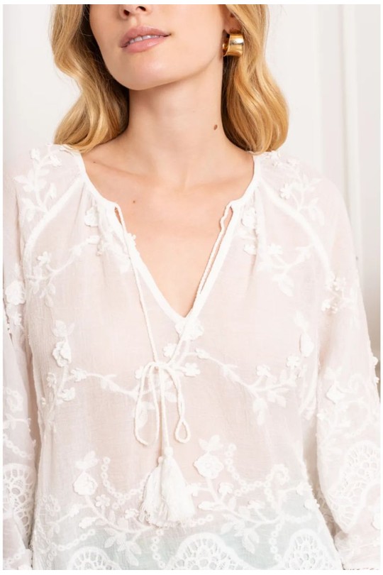 Blouses Femme Blanc KILKY JP3458 Efashion Paris