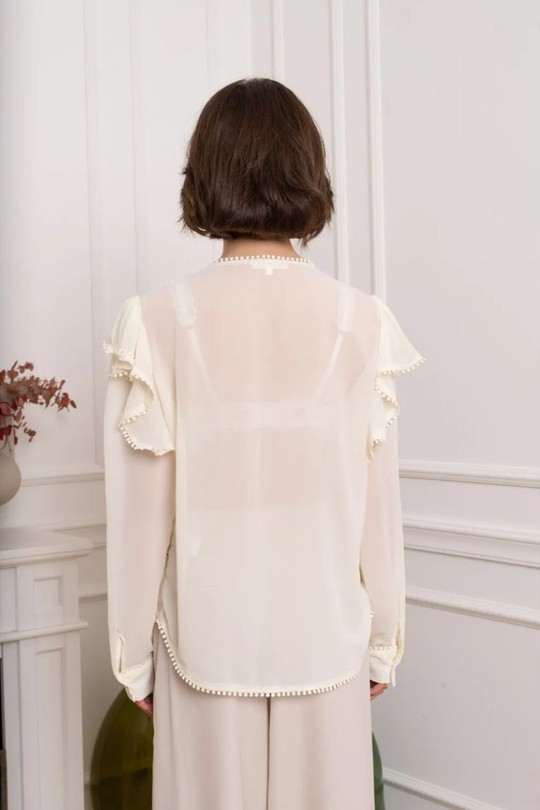 Chemises Femme Jaune clair KILKY DP011 Efashion Paris