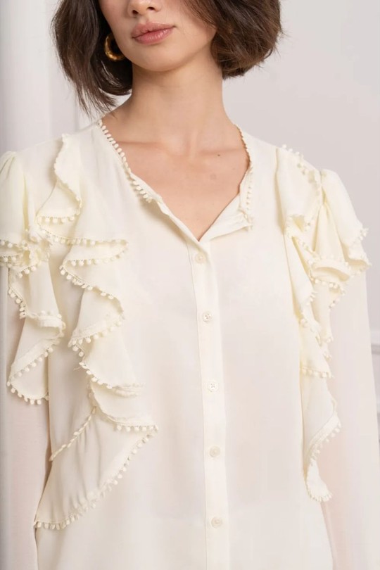 Chemises Femme Jaune clair KILKY DP011 Efashion Paris