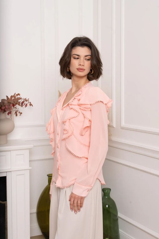 Chemises Femme Jaune clair KILKY DP011 Efashion Paris