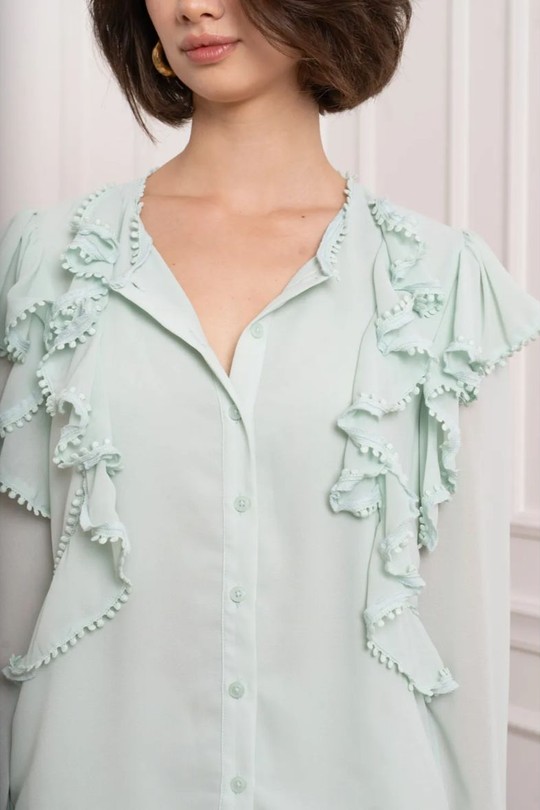 Chemises Femme Jaune clair KILKY DP011 Efashion Paris