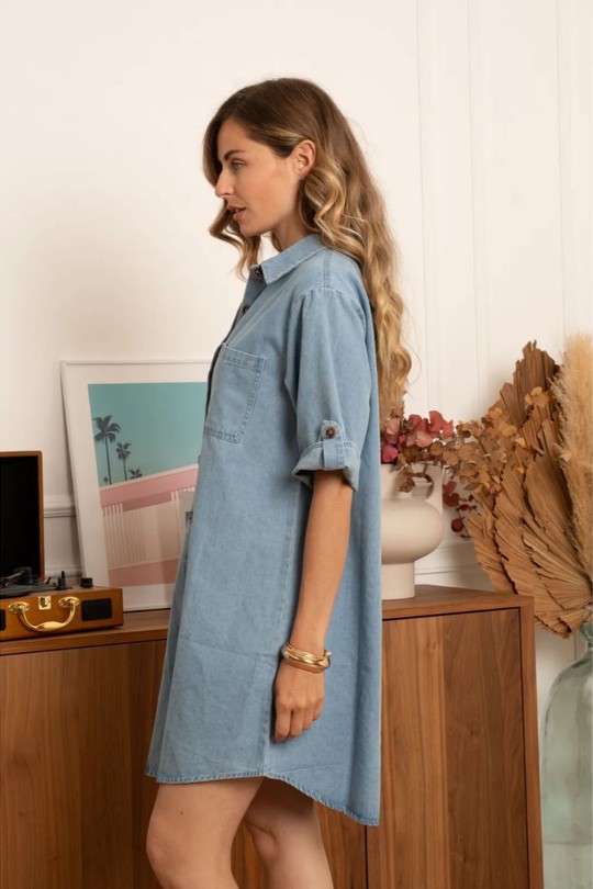 Robes courtes Femme Bleu KILKY JP3450 Efashion Paris