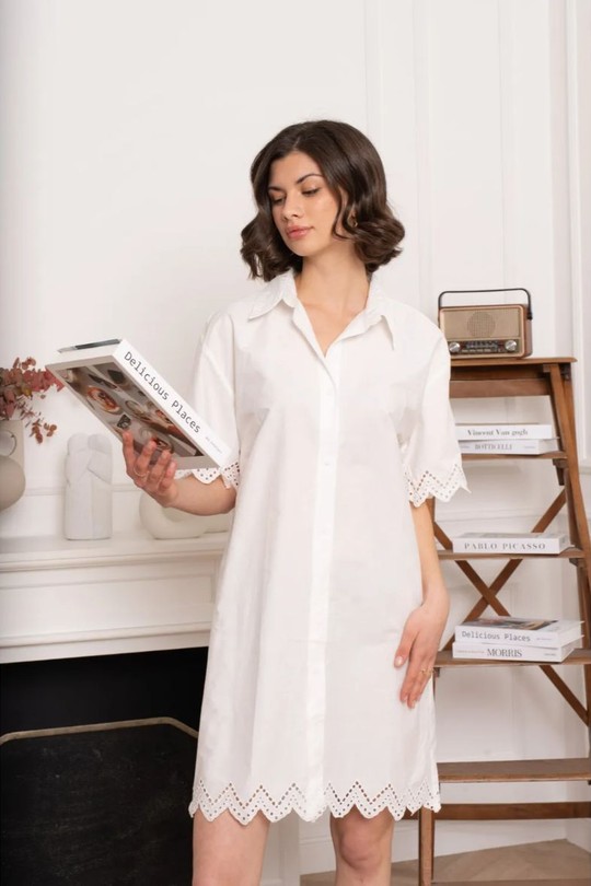 Robes courtes Femme Blanc KILKY JP3610 Efashion Paris