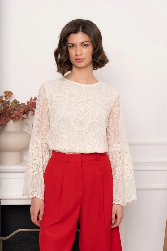 Blouses Femme Beige KILKY ZP1253 Efashion Paris