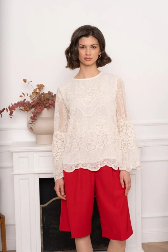 Blouses Femme Beige KILKY ZP1253 Efashion Paris