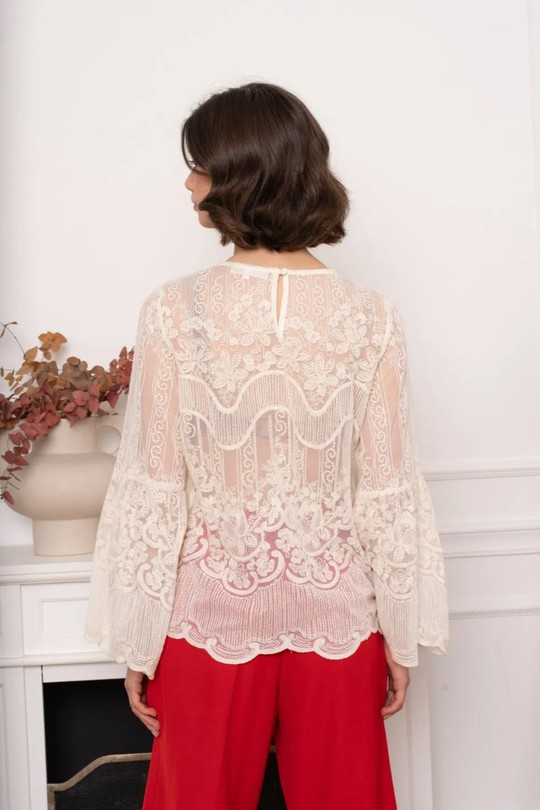 Blouses Femme Beige KILKY ZP1253 Efashion Paris
