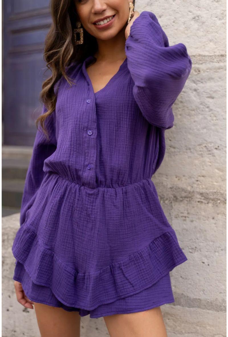 Combinaisons Femme Violet KILKY ZP376 #c Efashion Paris