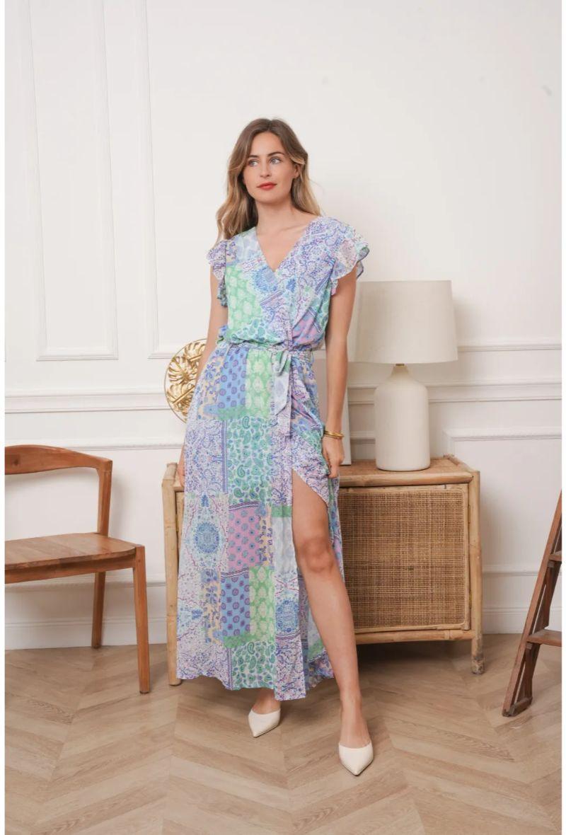 Abiti maxi Donna Blue KILKY AP2261 #c Efashion Paris