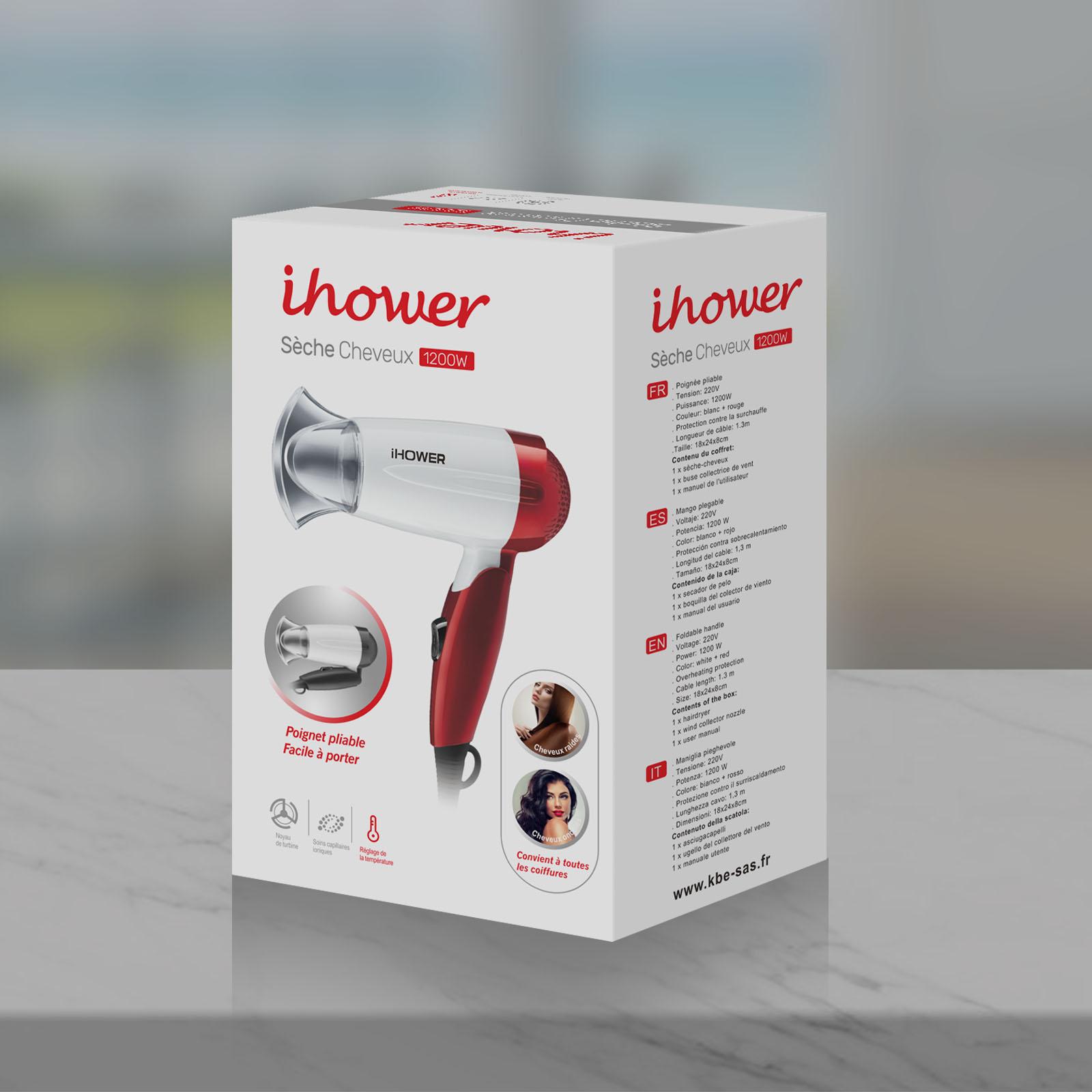 Hair dryer House Red iHOWER W390 #c Efashion Paris