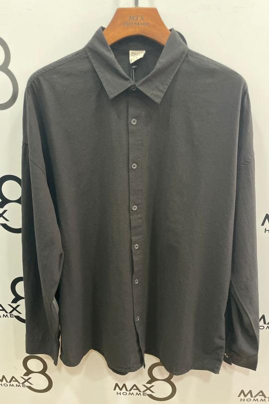 Chemises Homme Noir MAX8 G1118 Efashion Paris