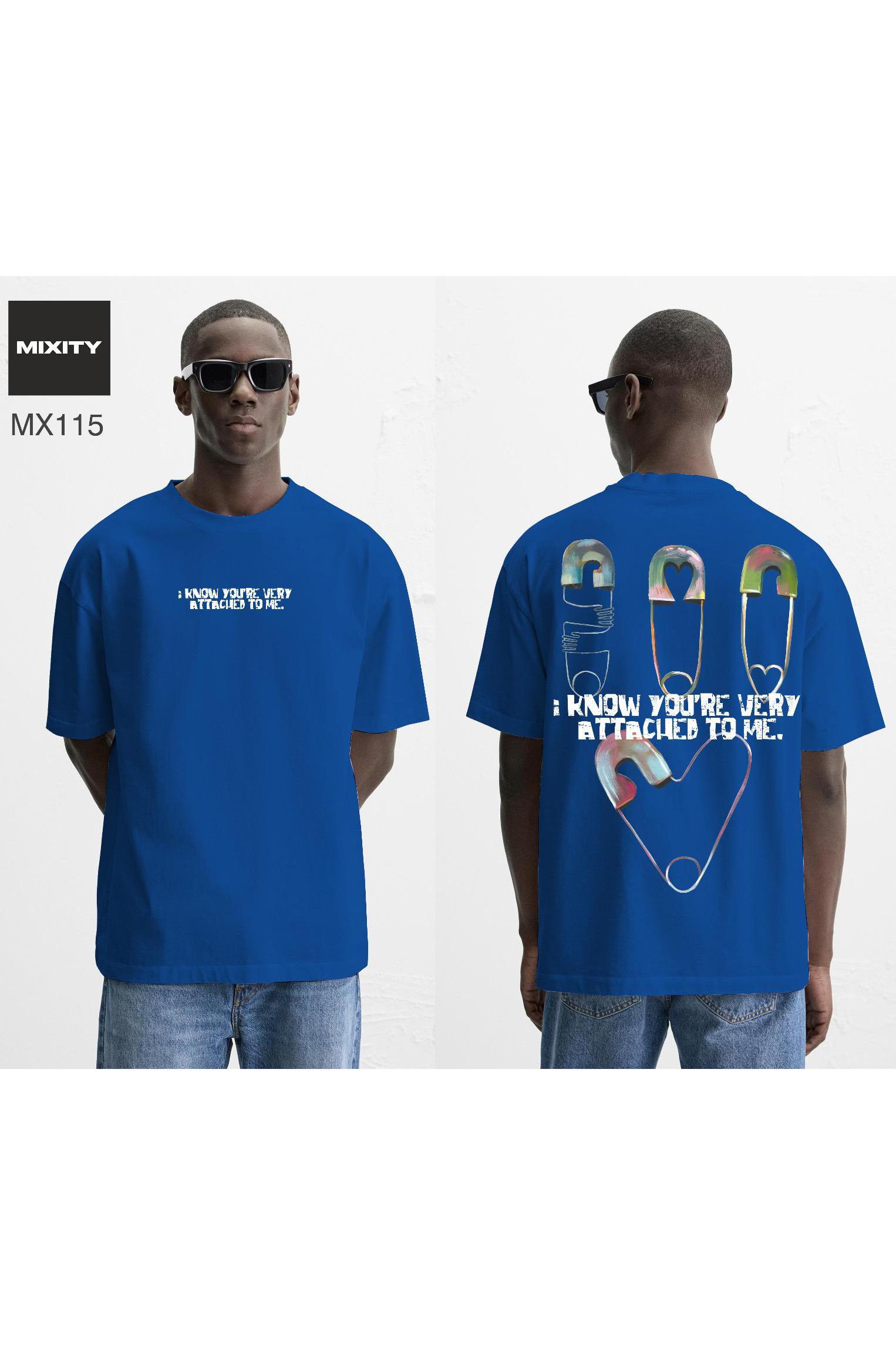 T-shirts Homme Bleu roi MAX8 MX-115 #c Efashion Paris