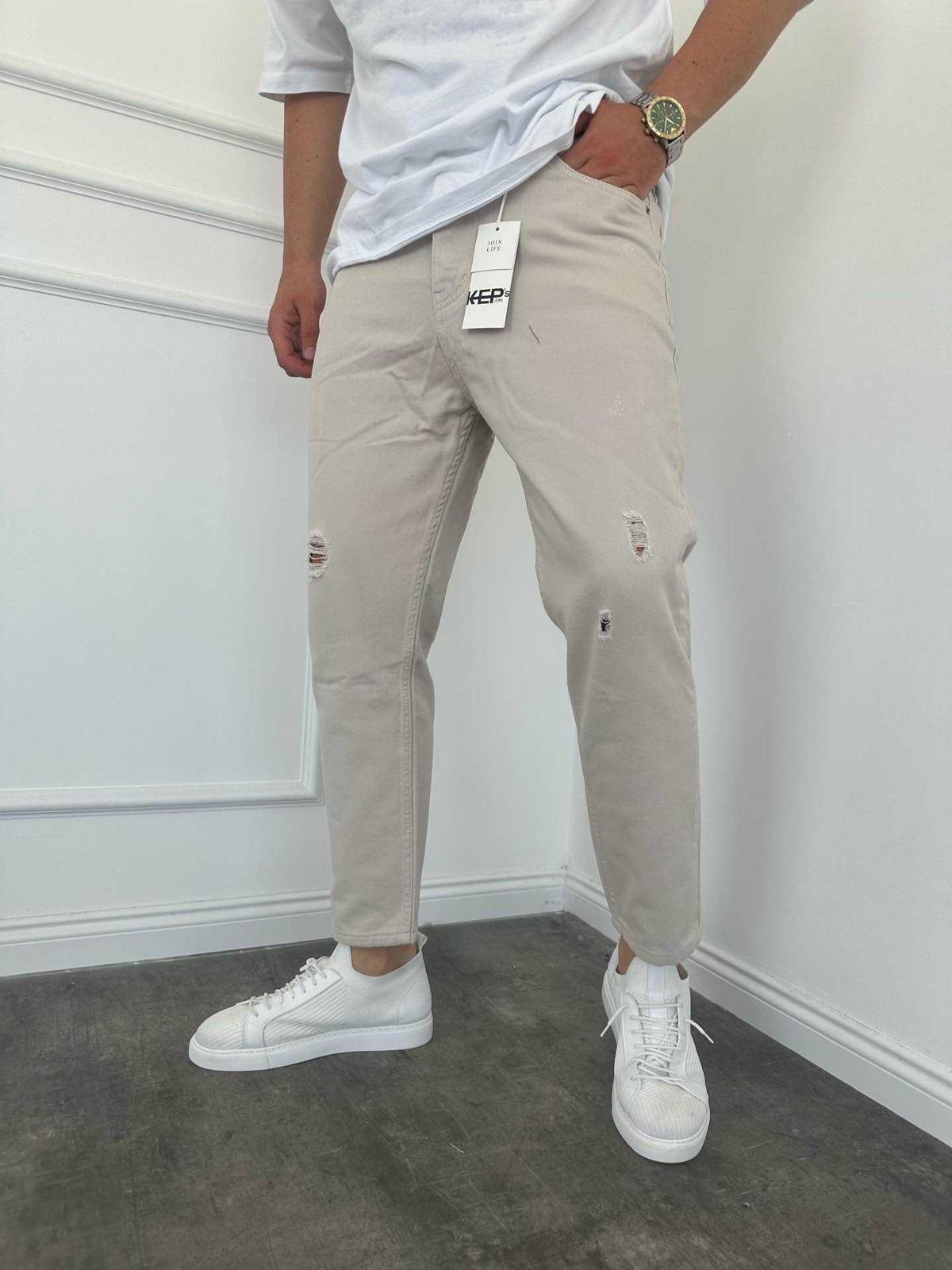 Jeans Uomo Beige MAX8 K474 #c Efashion Paris