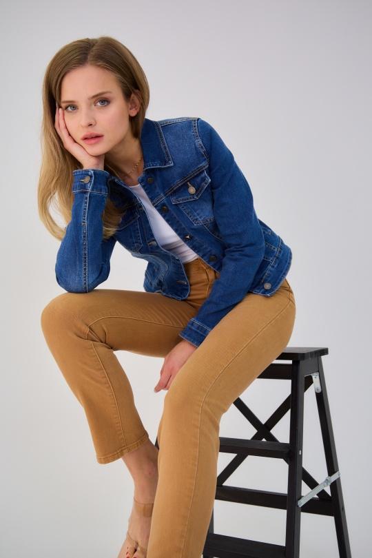 Giacche Donna DENIM BLUE ANA & LUCY ALB1616-1 Efashion Paris