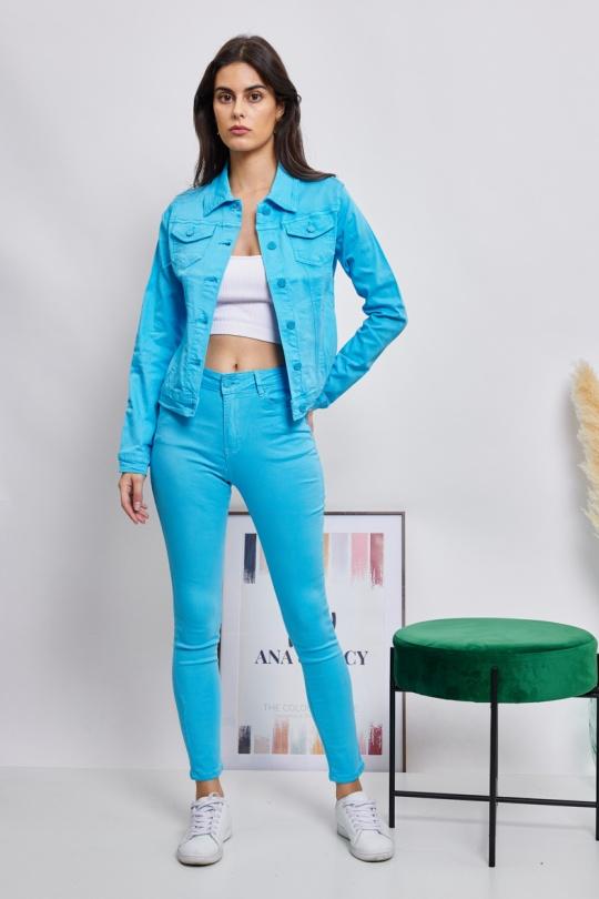 Chaquetas Mujer Cyan ANA & LUCY Y6869 Efashion Paris
