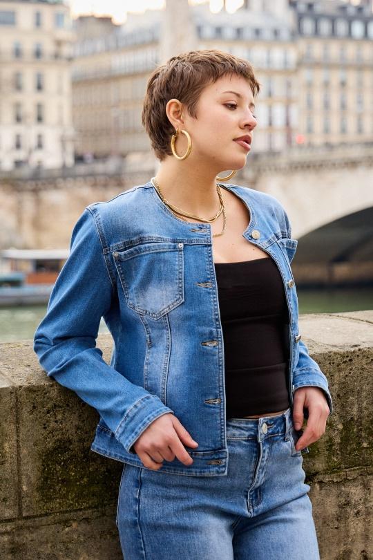 Giacche Donna Blue ANA & LUCY ALM1705 Efashion Paris