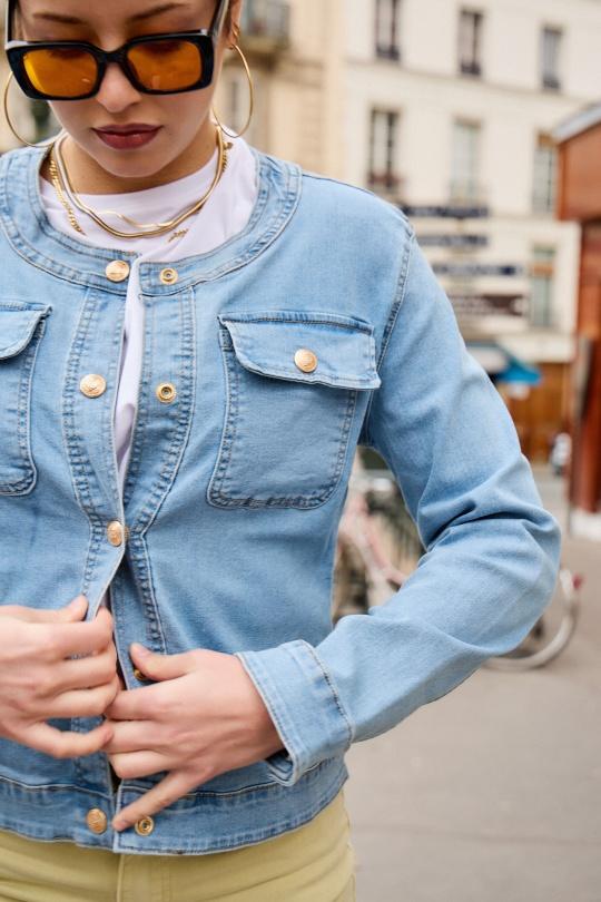 Jackets Women Light blue ANA & LUCY ALM1712* Efashion Paris