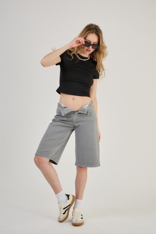 Shorts Femme Noir ANA & LUCY H6985* ( BAGGY DAD ) Efashion Paris