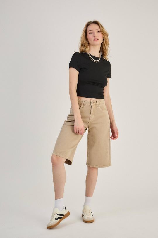 Shorts Femme Noir ANA & LUCY H6985* ( BAGGY DAD ) Efashion Paris