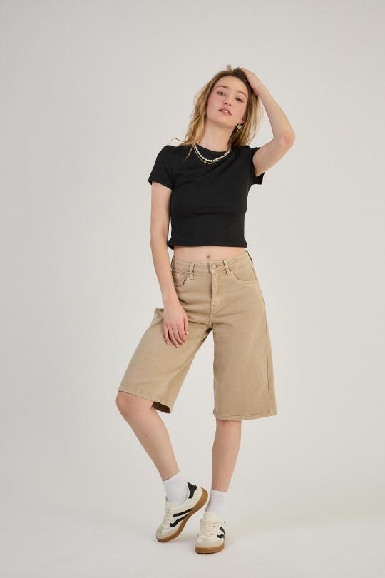 Shorts Femme Noir ANA & LUCY H6985* ( BAGGY DAD ) Efashion Paris