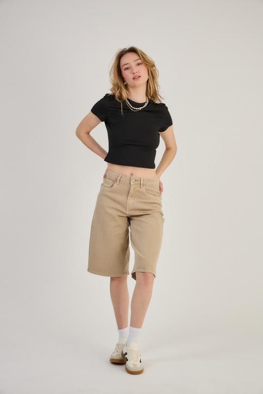 Shorts Femme Noir ANA & LUCY H6985* ( BAGGY DAD ) Efashion Paris