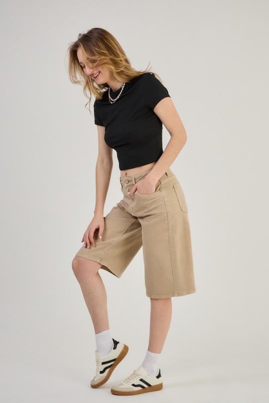 Shorts Femme Noir ANA & LUCY H6985* ( BAGGY DAD ) Efashion Paris