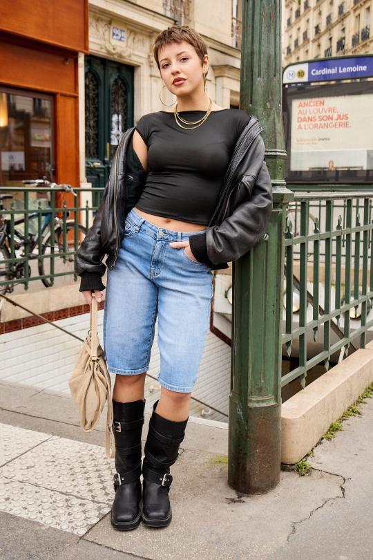 Shorts Femme Bleu clair ANA & LUCY H6984* ( BAGGY DAD ) Efashion Paris