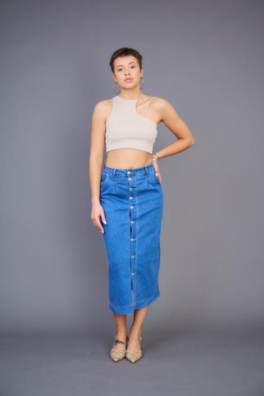 Jupes Femme Bleu ciel ANA & LUCY ALH1698* Efashion Paris