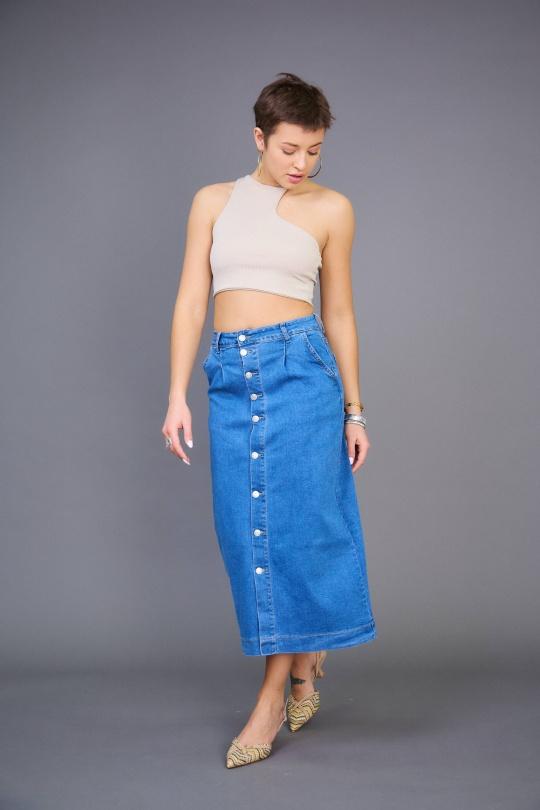 Jupes Femme Bleu ciel ANA & LUCY ALH1698* Efashion Paris