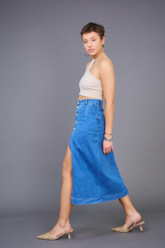 Jupes Femme Bleu ciel ANA & LUCY ALH1698* Efashion Paris