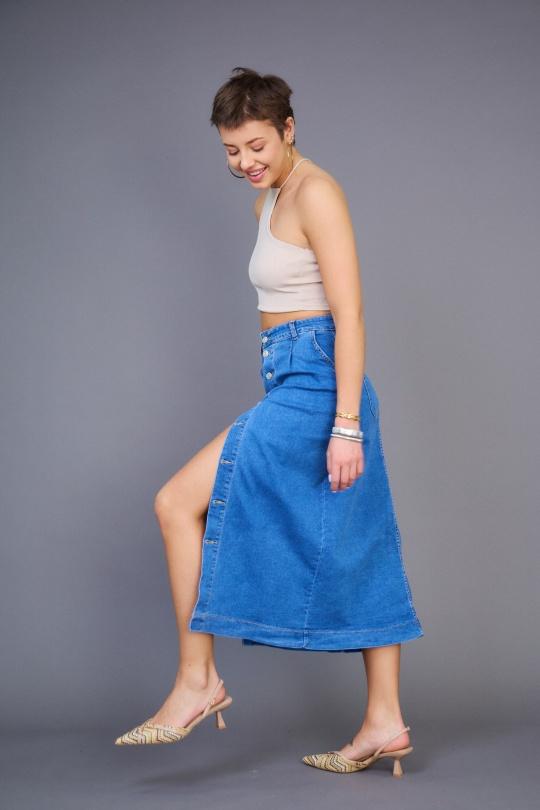 Jupes Femme Bleu ciel ANA & LUCY ALH1698* Efashion Paris