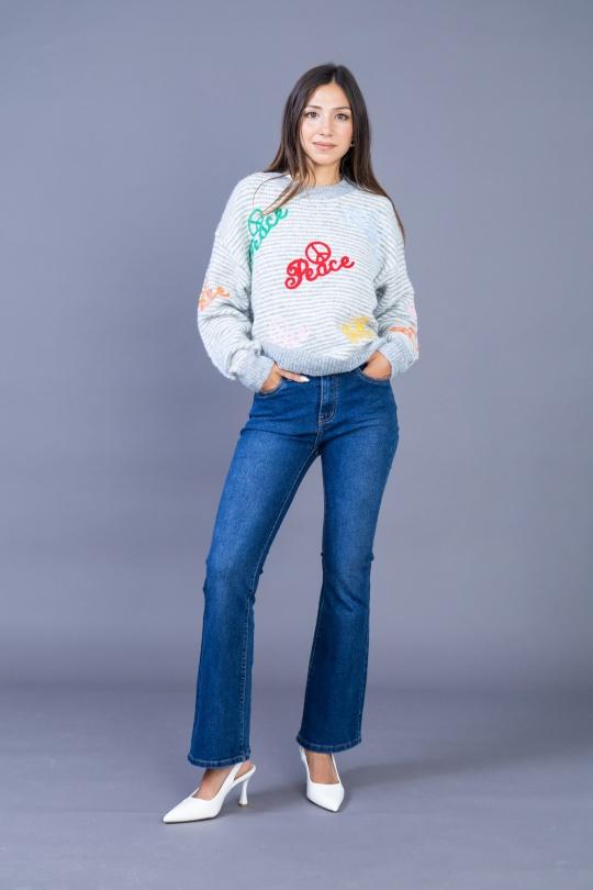 Jeans Femme Bleu / Bleu foncé ANA & LUCY ALH1719 Efashion Paris