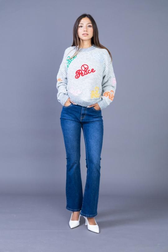 Jeans Femme Bleu / Bleu foncé ANA & LUCY ALH1719 Efashion Paris