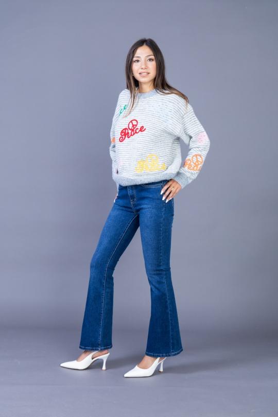 Jeans Femme Bleu / Bleu foncé ANA & LUCY ALH1719 Efashion Paris