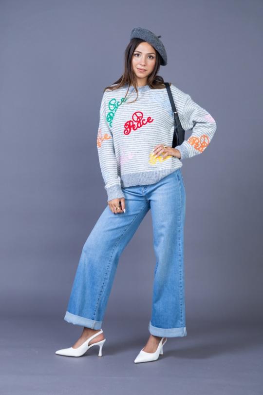 Jeans Femme Gris clair ANA & LUCY H6995 Efashion Paris