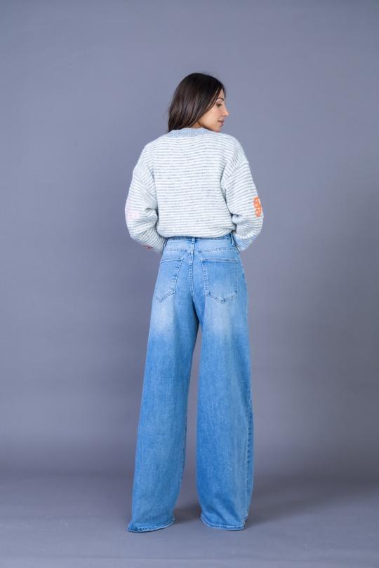 Jeans Femme Bleu foncé ANA & LUCY E6993-PALAZZO Efashion Paris