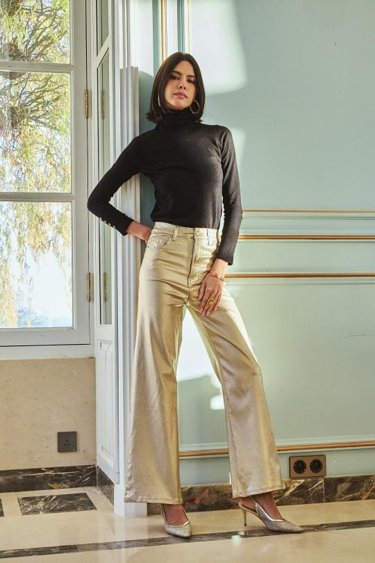Pantalons Femme Doré ANA & LUCY H6988 - CORINNE Efashion Paris