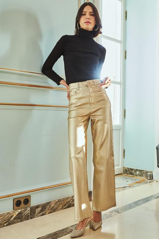 Pantalons Femme Doré ANA & LUCY H6988 - CORINNE Efashion Paris