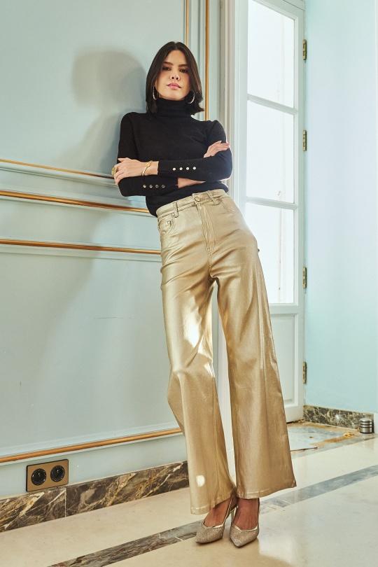 Pantalons Femme Doré ANA & LUCY H6988 - CORINNE Efashion Paris