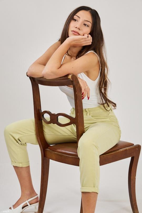 Trousers Women Lemon yellow ANA & LUCY H6975 - JULIA Efashion Paris