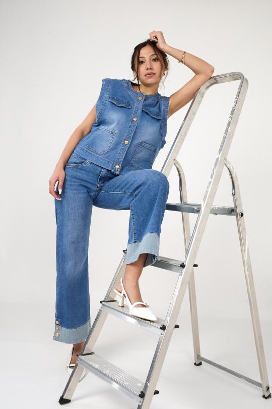 Jeans Femme Bleu foncé ANA & LUCY ALH1723 Efashion Paris