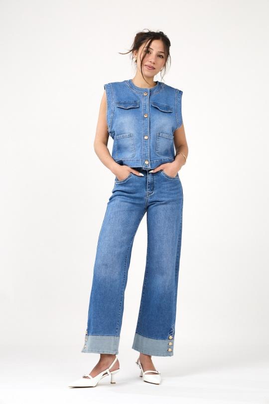 Jeans Femme Bleu foncé ANA & LUCY ALH1723 Efashion Paris