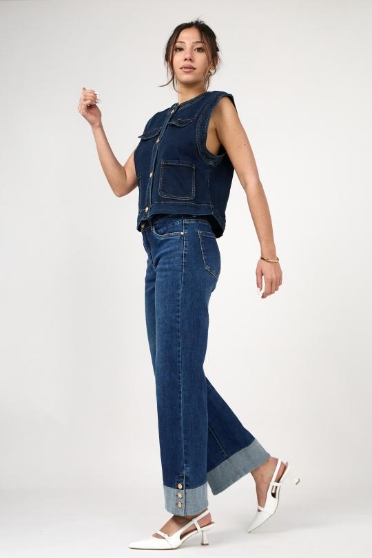 Jeans Femme Bleu foncé ANA & LUCY ALH1723 Efashion Paris