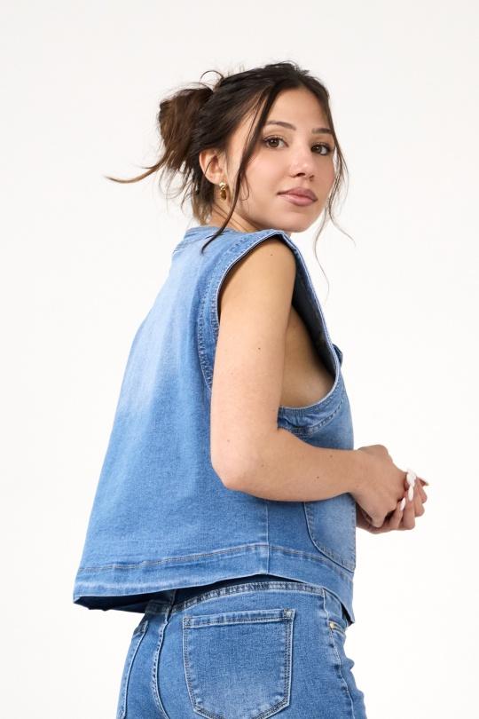 Gilets Femme Bleu nuit ANA & LUCY ALH1725 Efashion Paris