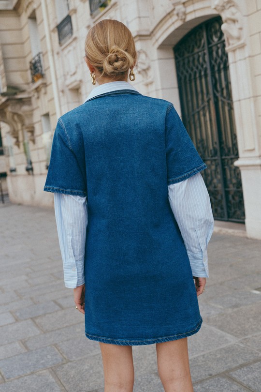 Robes courtes Femme Bleu foncé ANA & LUCY ALH1726 Efashion Paris