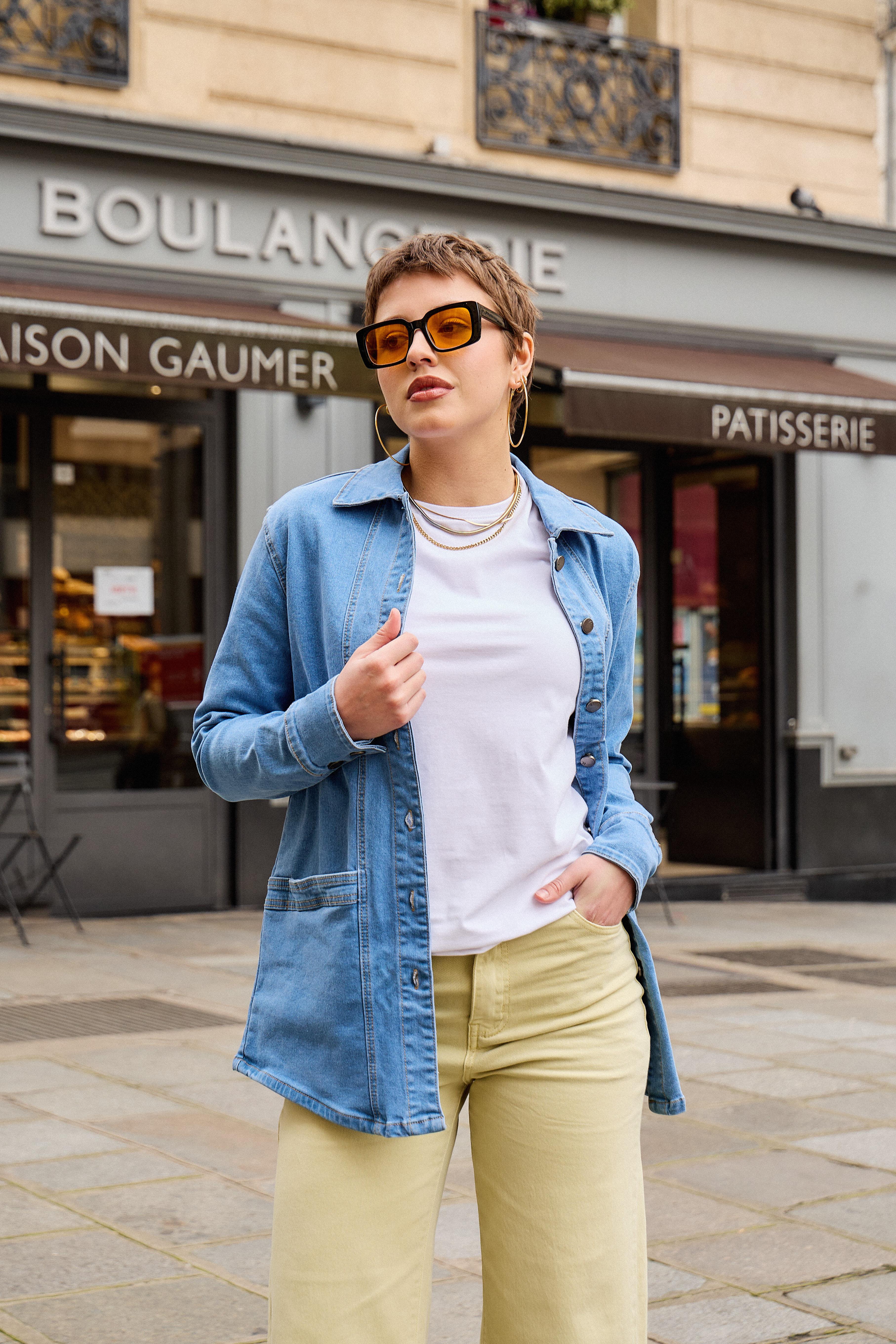 Vestes  Femme Bleu foncé ANA & LUCY ALB1713* #c Efashion Paris