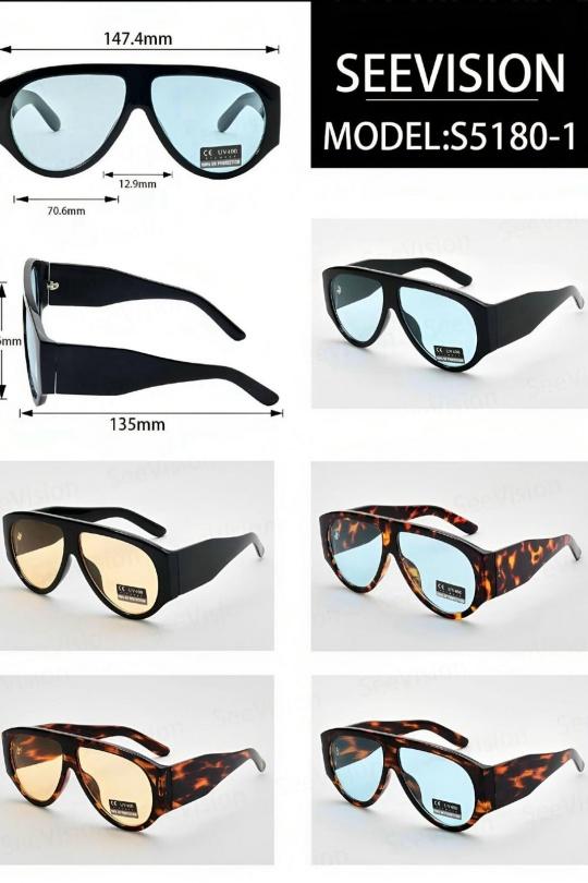 Gafas de sol Complementos Colores mixtos ATUVUE S5180-1 BOITE DE 12 PCS Efashion Paris