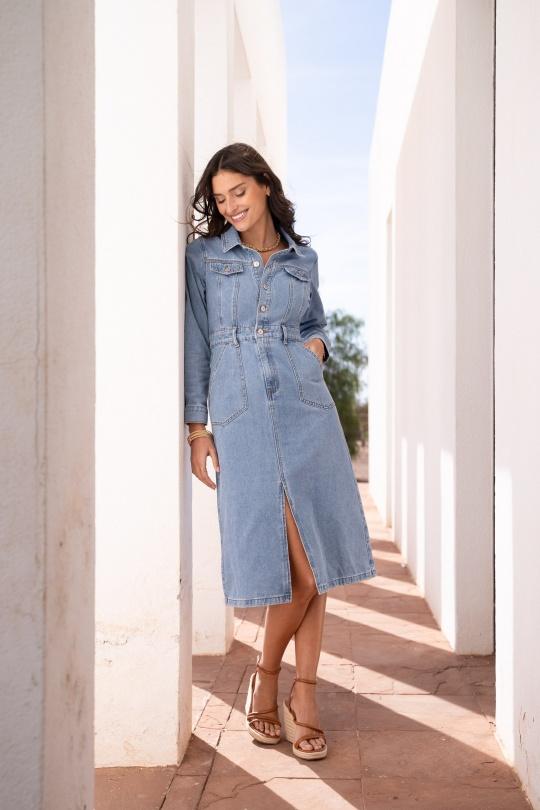 Abiti al polpaccio Donna DENIM BLUE Oraije  JD516 Efashion Paris