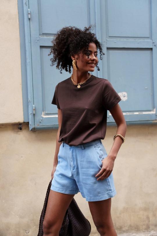 Camisetas Mujer Brown Oraije  C2242-CH-# Efashion Paris