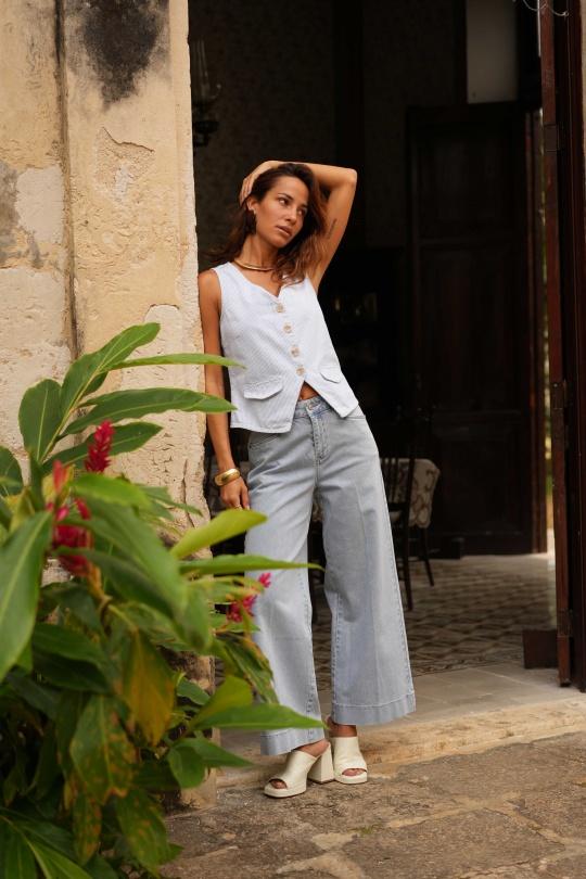 Jean Donna Light blue Oraije  JD559-Y-# Efashion Paris